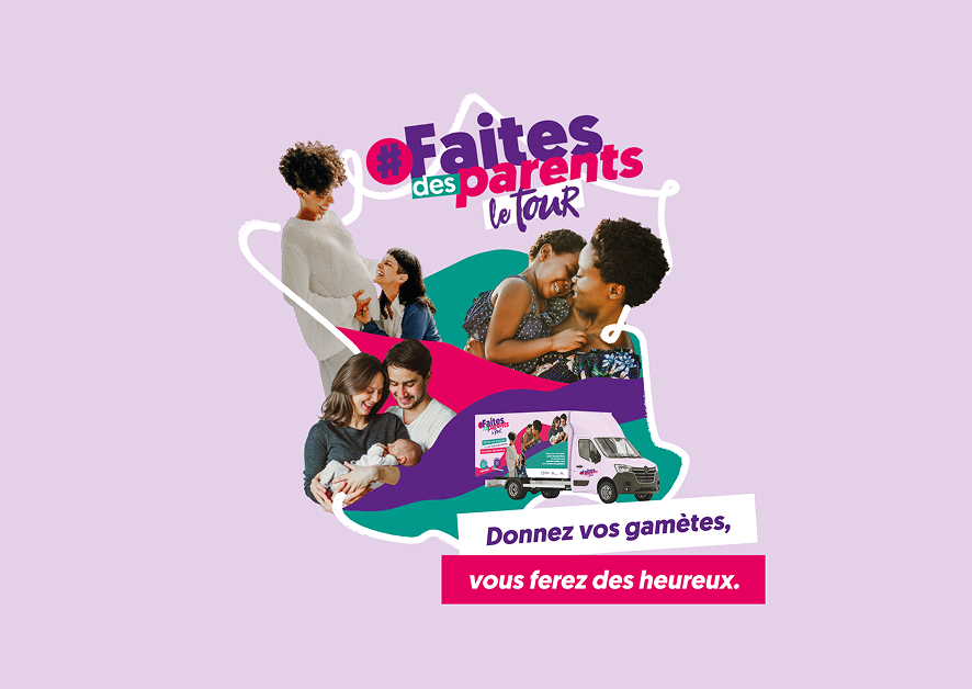 Affiche de la campagne Bus Tour de l'Agence de la biomédecine